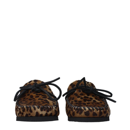 Isabel Marant Slip-On-Loafer aus Rosshaar in Braun
