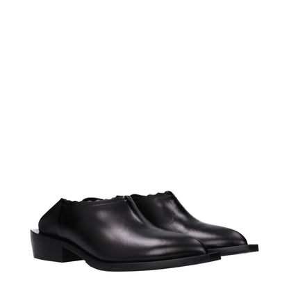 Love Moschino – Schwarze Lederclogs