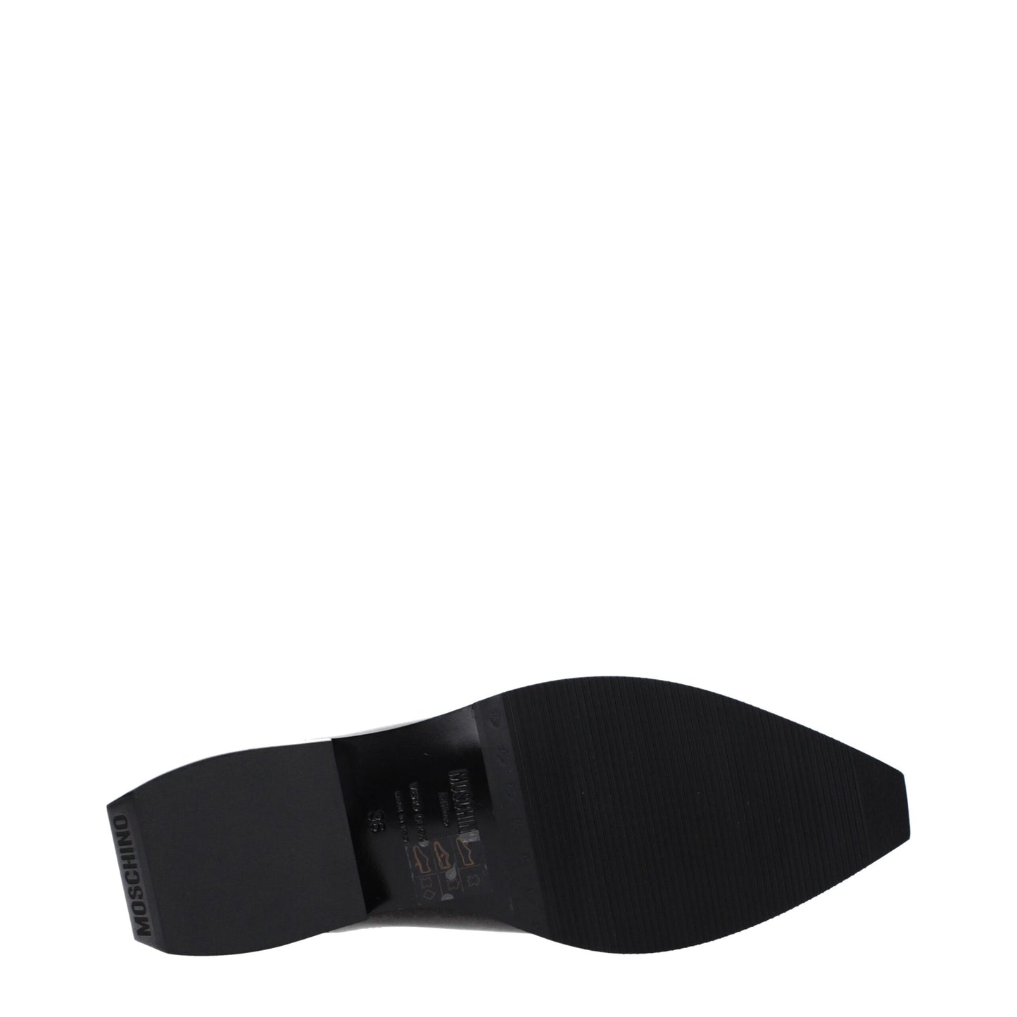 Love Moschino – Schwarze Lederclogs