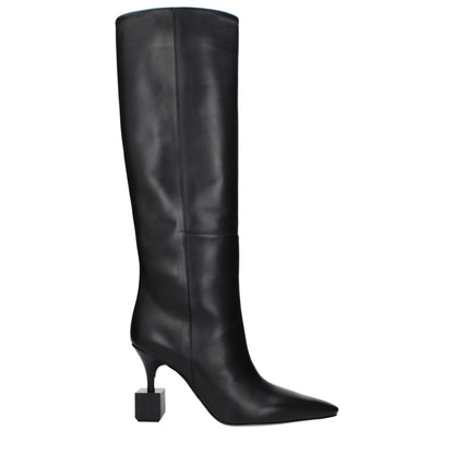 Jacquemus – Schwarze Lederstiefel mit hohem Absatz
