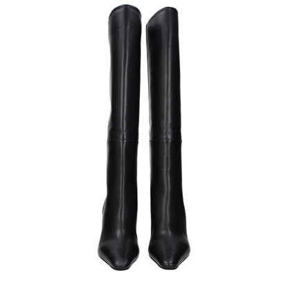 Jacquemus – Schwarze Lederstiefel mit hohem Absatz