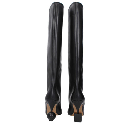 Jacquemus – Schwarze Lederstiefel mit hohem Absatz