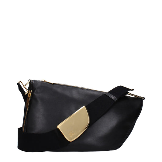Burberry – Schwarze Umhängetaschen aus Leder