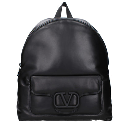 Valentino Garavani Schwarze Lederrucksäcke