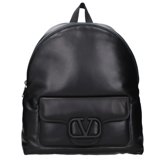 Valentino Garavani Schwarze Lederrucksäcke