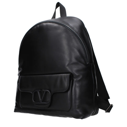 Valentino Garavani Schwarze Lederrucksäcke