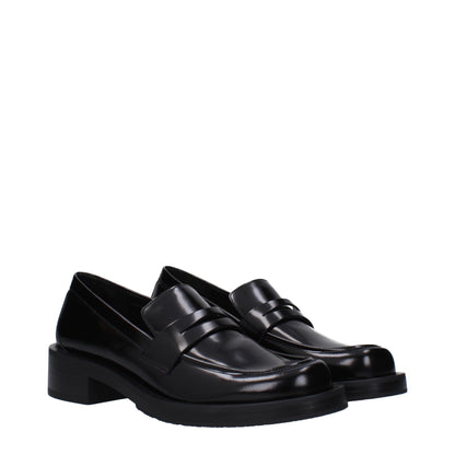 Stuart Weitzman – Slipper aus schwarzem Leder