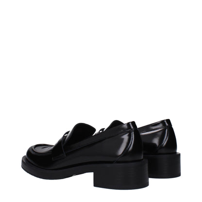 Stuart Weitzman – Slipper aus schwarzem Leder