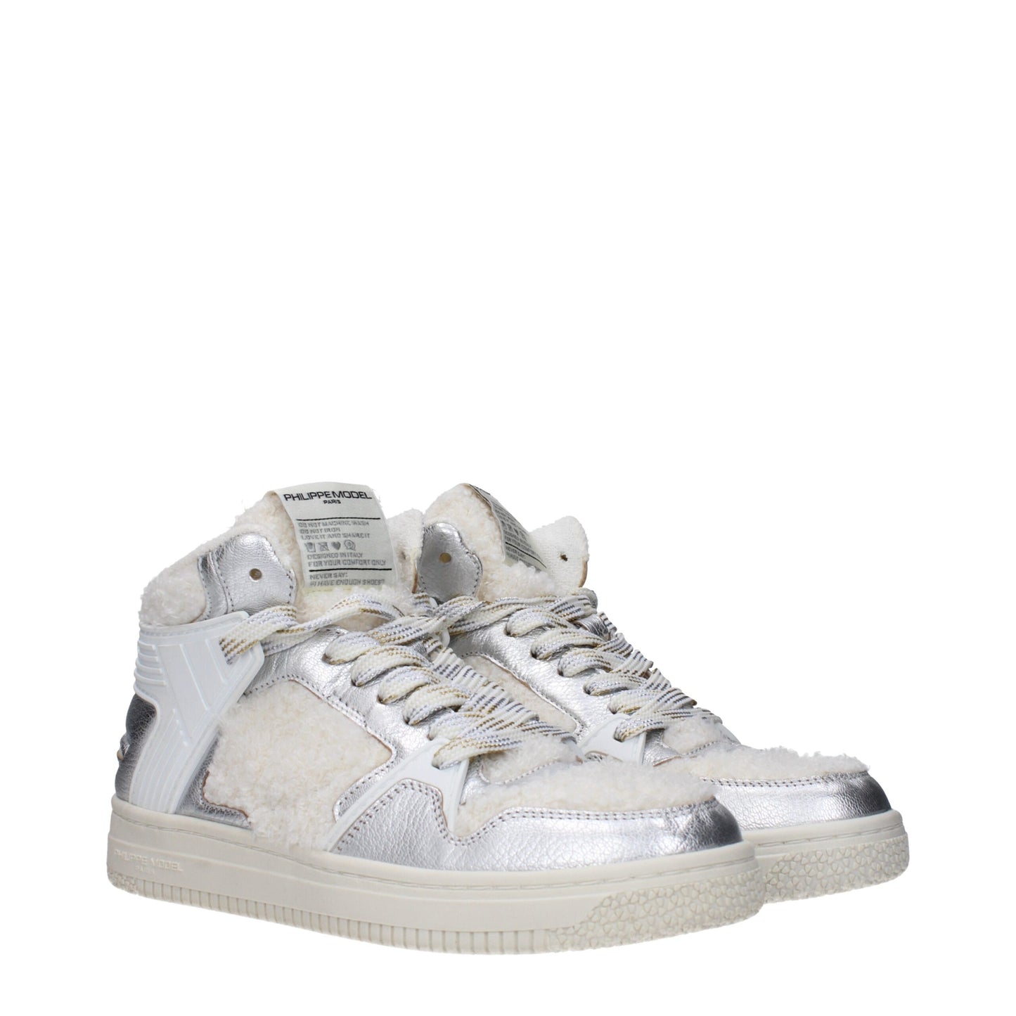 Philippe Model Graue Leder High-Tops