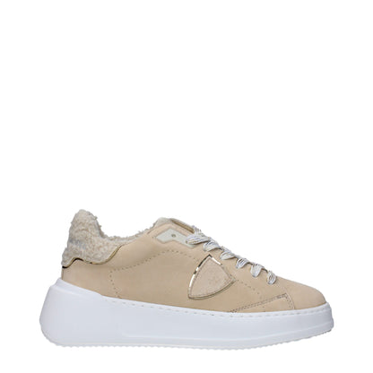 Philippe Model Beige Leder Low-Tops