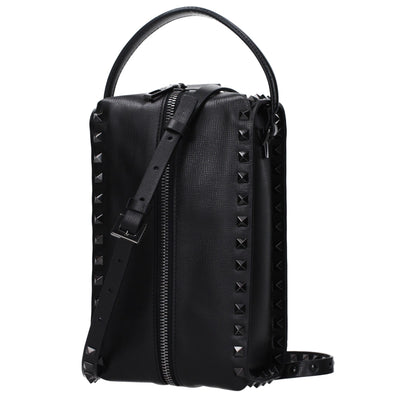 Valentino Garavani Schwarze Leder-Clutch-Taschen