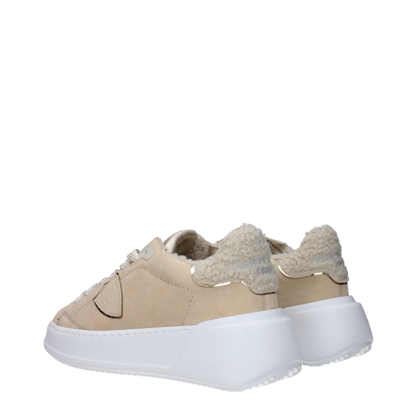 Philippe Model Beige Leder Low-Tops
