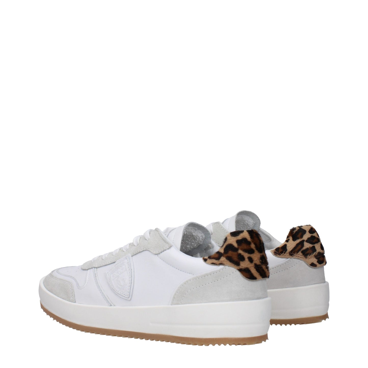 Philippe Model Weiße Leder Low-Tops