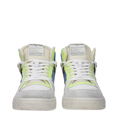 Philippe Model – Hohe Sneakers aus weißem Stoff