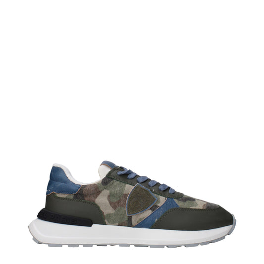 Philippe Model – Sportliche Sneakers aus grünem Stoff
