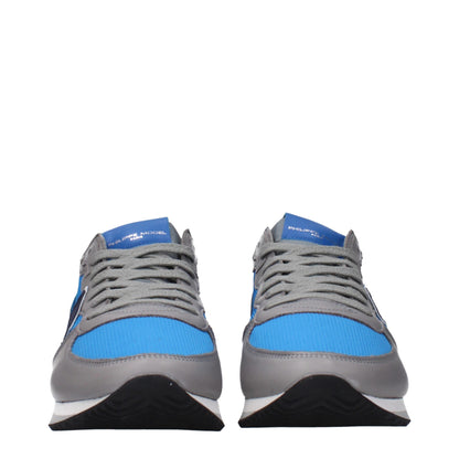 Philippe Model Blaue Stoff-Low-Tops