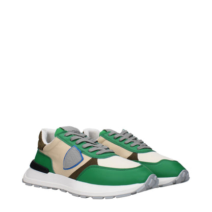 Philippe Model Grüne Stoff Low-Tops