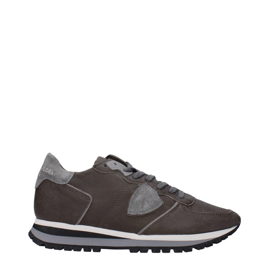 Graue Ledersneakers von Philippe Model