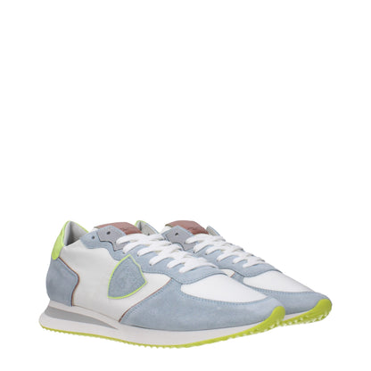 Philippe Model Weiße Stoff-Low-Tops