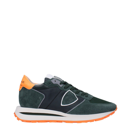 Philippe Model – Sportliche Sneakers aus grünem Stoff