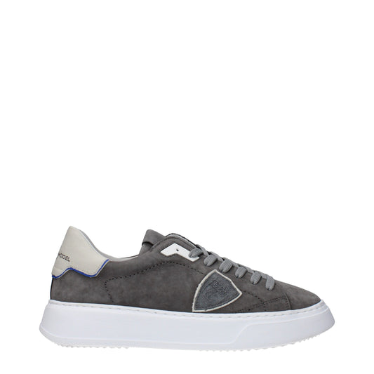 Graue Ledersneakers von Philippe Model