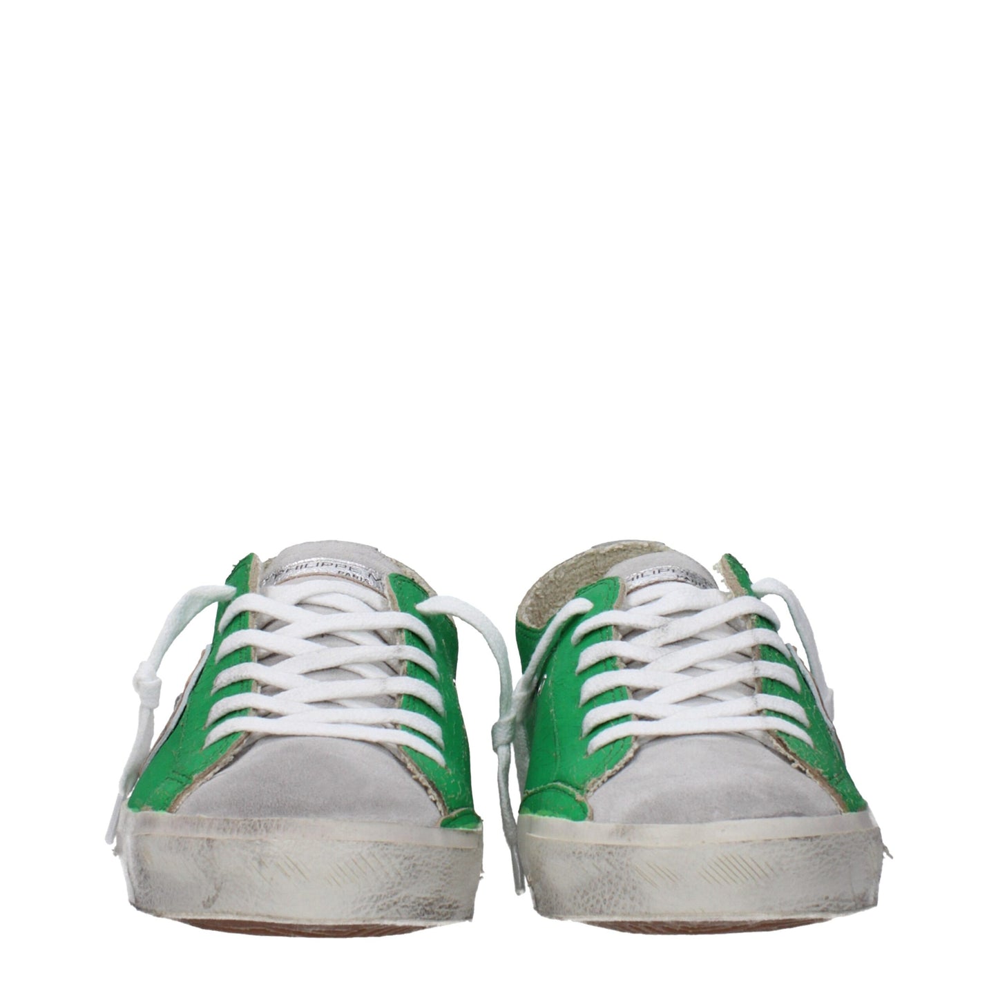 Philippe Model Grüne Leder Low-Tops