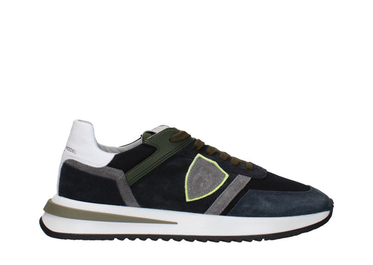 Philippe Model Blaue Leder Low-Tops