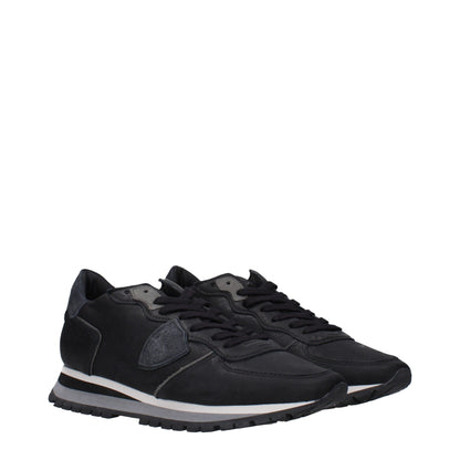 Baskets en cuir noir Philippe Model