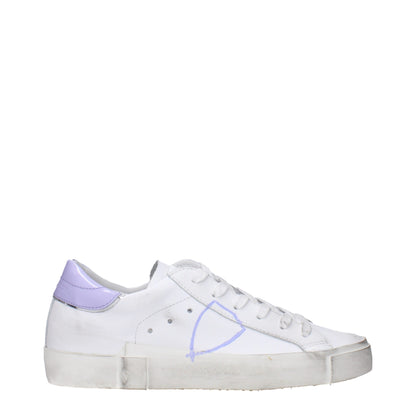 Philippe Model Weiße Leder Low-Tops