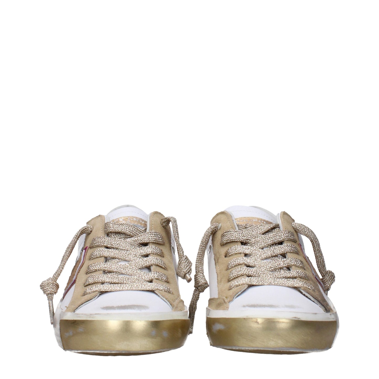 Philippe Model Weiße Leder Low-Tops