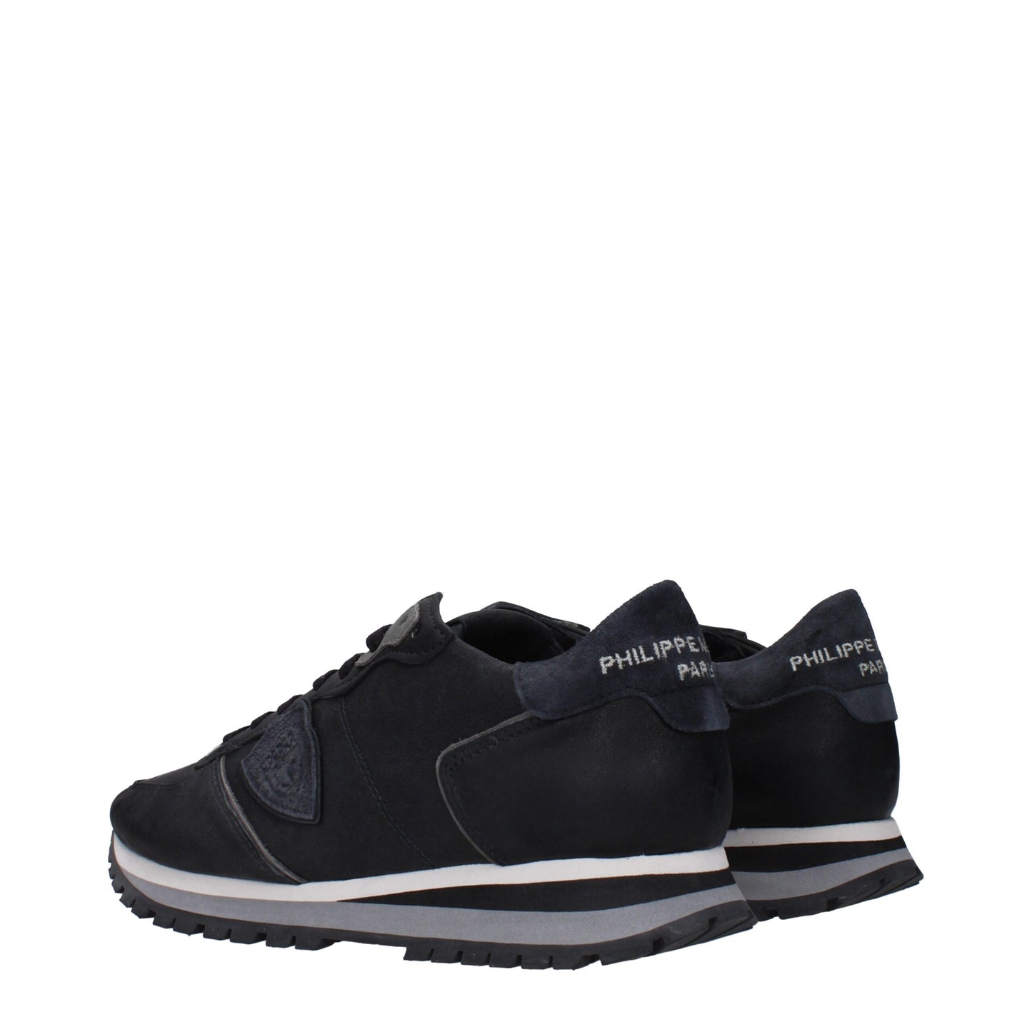 Baskets en cuir noir Philippe Model