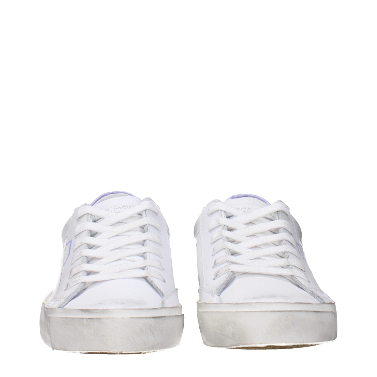 Philippe Model Weiße Leder Low-Tops