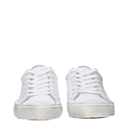 Philippe Model Weiße Leder Low-Tops