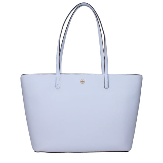 Tory Burch Hellblaue Schultertaschen aus Leder