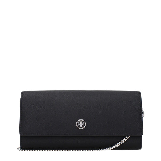 Tory Burch Schwarze Leder-Clutch
