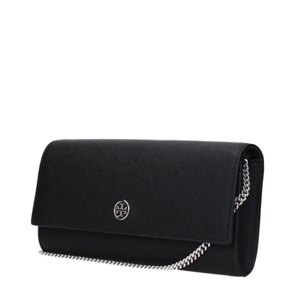 Tory Burch Schwarze Leder-Clutch
