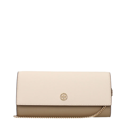 Tory Burch Beige Leder Clutches