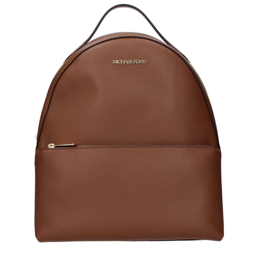 Braune Lederrucksäcke von Michael Kors