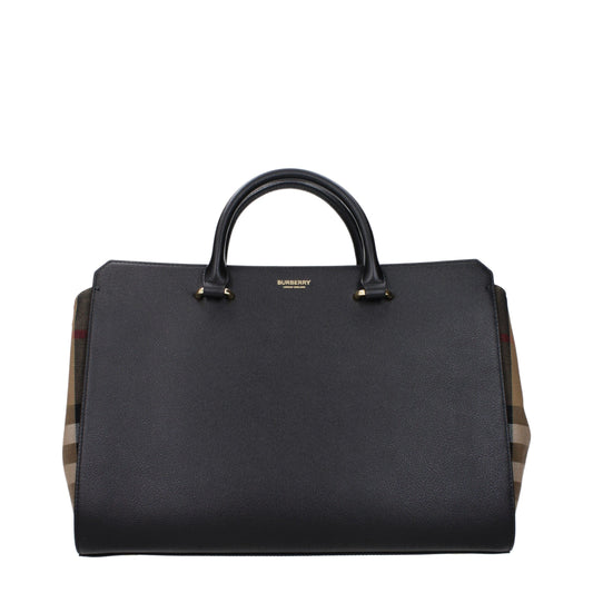 Burberry Schwarze Lederhandtaschen