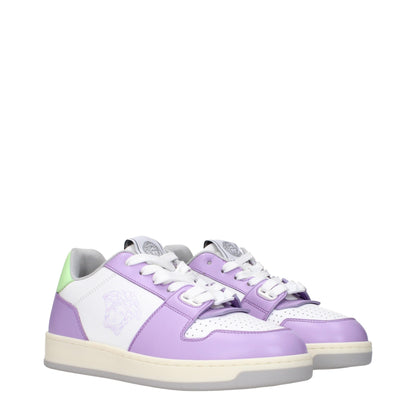 Versace Weiße niedrige Lederschuhe
