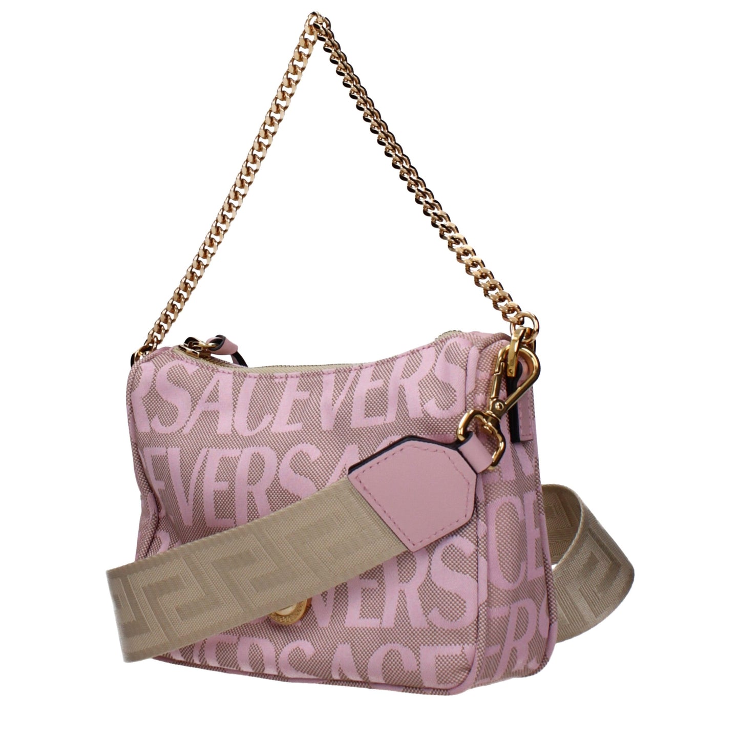 Sacs à main en tissu rose Versace