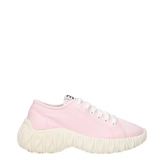 Miu Miu – Niedrige Sneakers aus rosa Stoff