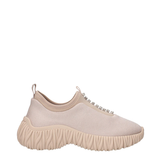 Miu Miu Beige Stoff-Sneakers