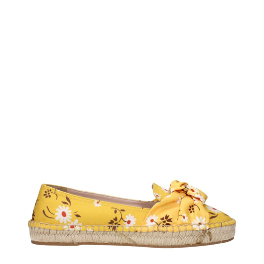 Miu Miu Gelbe Stoff-Espadrilles