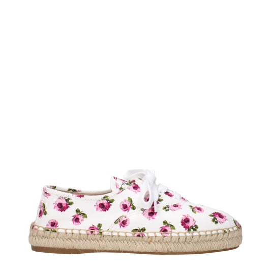 Prada Espadrilles aus weißem Stoff