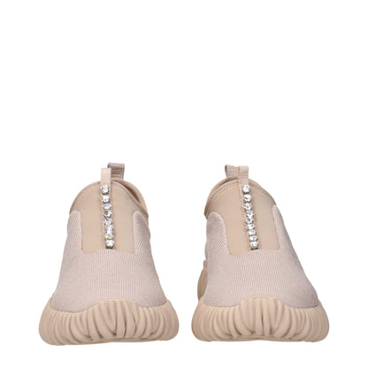 Miu Miu Beige Stoff-Sneakers