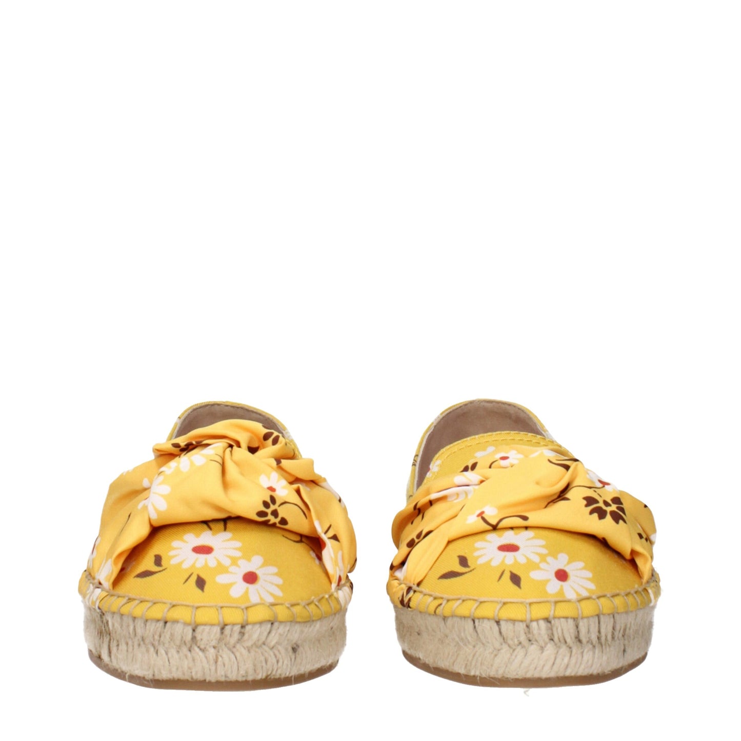 Espadrilles en tissu jaune Miu Miu