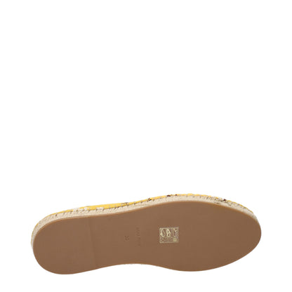 Espadrilles en tissu jaune Miu Miu
