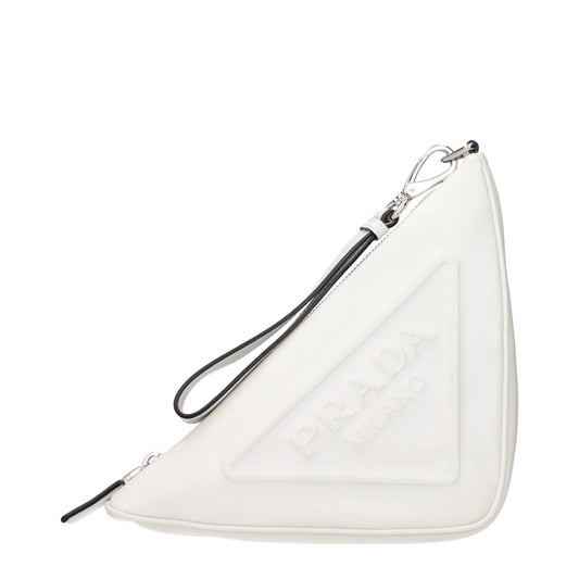 Prada Weiße Leder Clutches