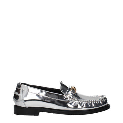 Versace – Slipper aus grauem Leder